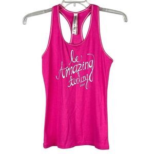 Lorna Jane Active Pink Be Amazing Today Tank Large